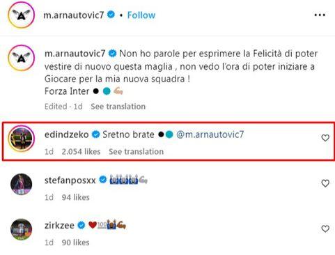 Džekin komentar na Arnautovićevoj objavi - Avaz