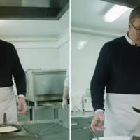 Vučić u ulozi kuhara: Peče palačinke
