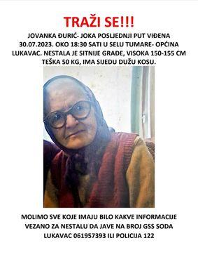 Potraga za Jovankom Đurić - Avaz