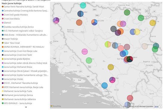 Mapa javnih kuhinja u BiH  - Avaz