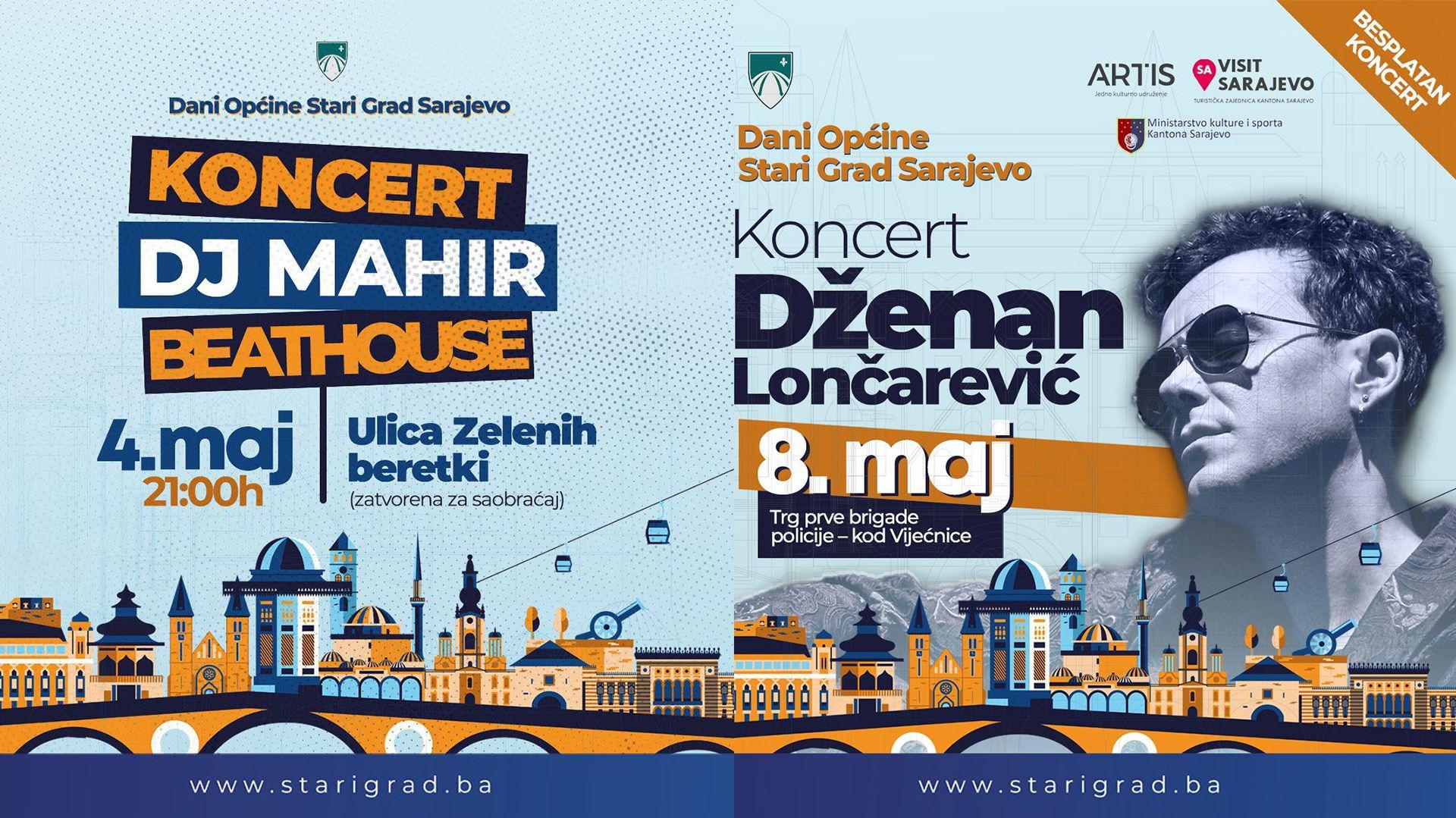Općina Stari Grad Sarajevo poklanja građanima koncert Dženana Lončarevića i Mahira Beathouse-a