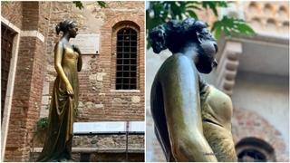 Turisti oštetili kip Julije: "Previše joj dirali grudi"