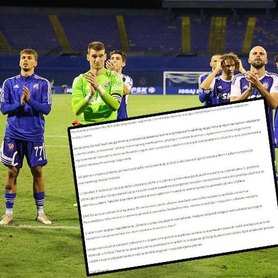 Dinamo žestoko odgovorio AEK-u: Žalosno je što žele da iskoriste tragediju