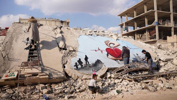 Sirijski umjetnici iscrtali mural - Avaz