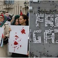 Novi Pazar: Više stotina okupljenih performansom iskazali protest i poslali podršku narodu Palestine