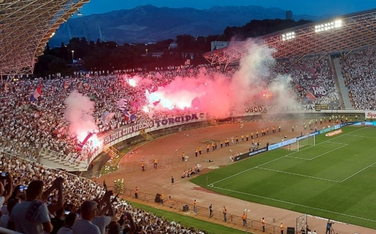 Navijači Hajduka u svom elementu